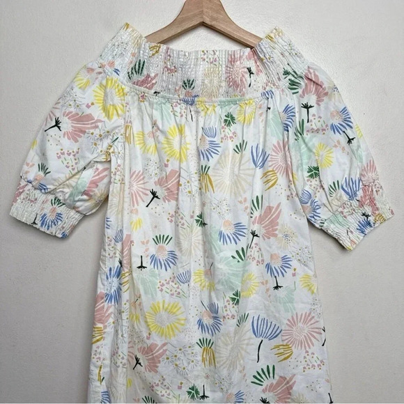 Zara Womens Size Small Off Shoulder Multicolor Print Over Mini Dress - Picture 5 of 14